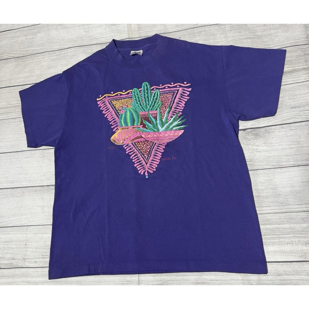 Vintage Nathan Richards T-Shirt XL Santa Fe New Mexico 3D 1992 Single Stitch